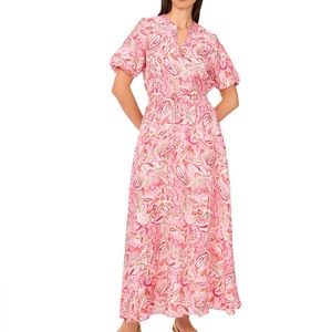Vince Camuto Pink Floral Maxi Dress